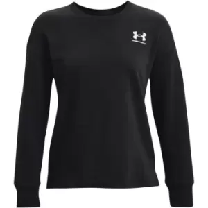 Image of Under Armour Fleece Oversize Crew - Black