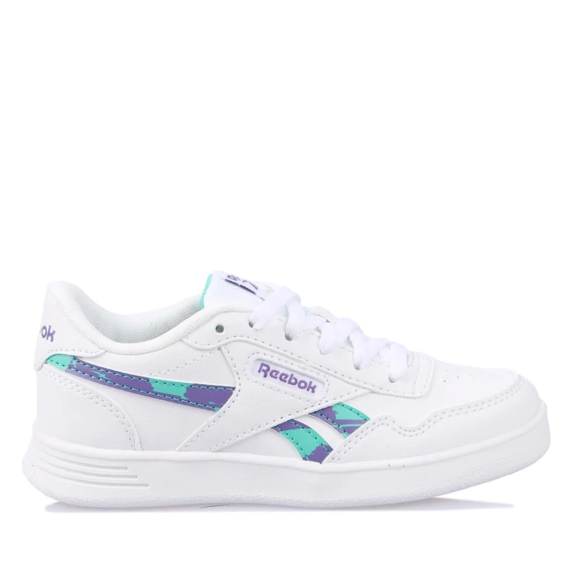 Image of Reebok Court Advance Trainers White Green female 11 child