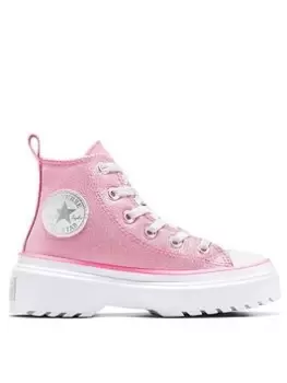 image of Converse Chuck Taylor All Star Lugged Lift, Pink, Size 10 Younger