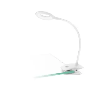 Image of Clamp Light Colour White Plastic Touch On/Off Dimmable Bulb LED 3W Included