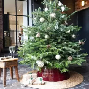 Image of Ivyline Metal Christmas Tree Skirt - Bordeaux