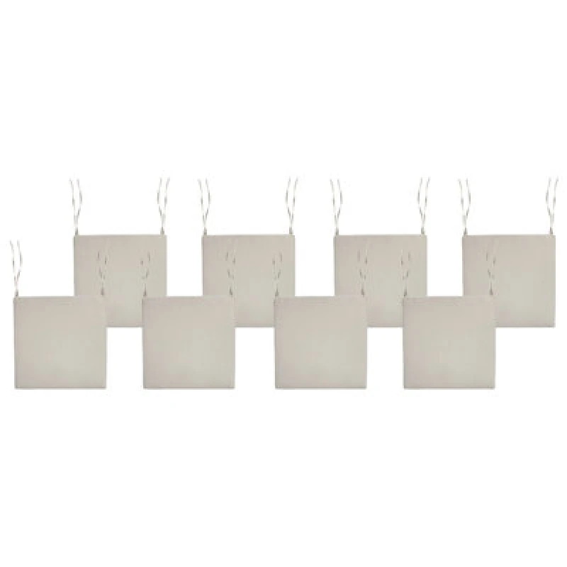Image of Beliani Set Of 8 Garden Chair Cushions Sassari Premium 46 X 46cm Taupe
