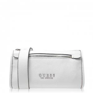 Guess Lias Zip Top Cross Body Bag - White WHI