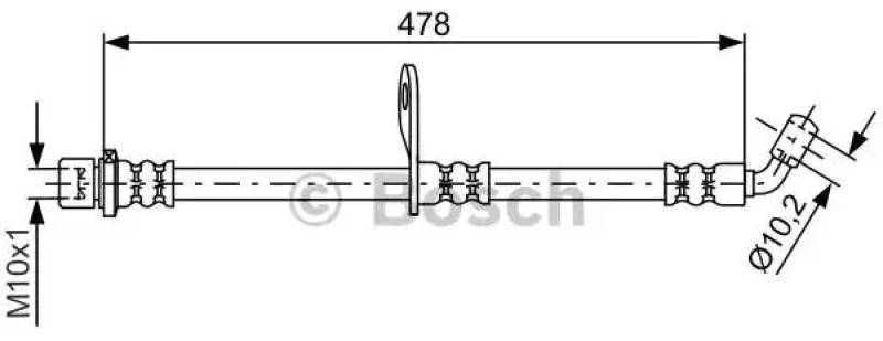 Image of Bosch 1 987 481 814 Brake Hose Brake Hose (83)
