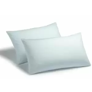 image of Charlotte Thomas - Poetry Plain Dye 144 Thread Count Combed Yarns Duck Egg Housewife Pillowcase Pair