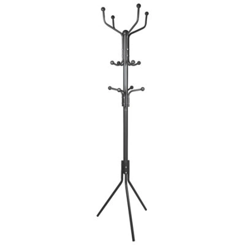 Image of Harbour Housewares Classic Free-Standing Steel Coat Rack - Matte Black
