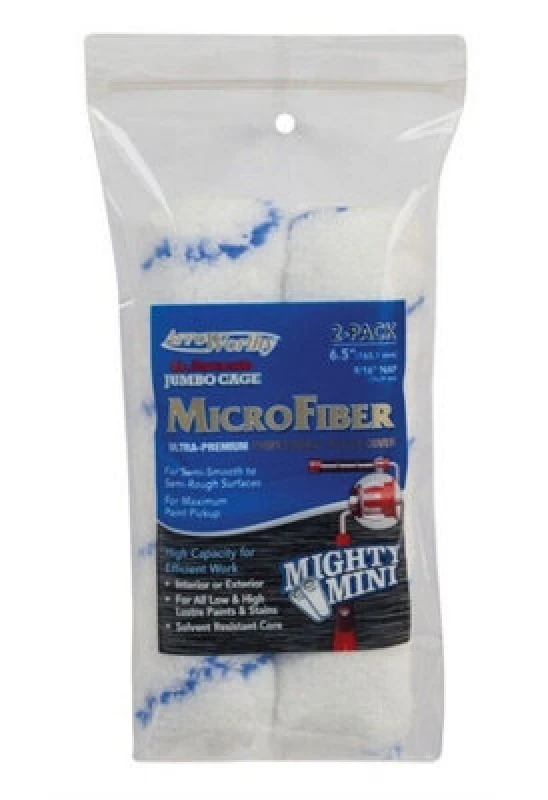 Image of Arroworthy Microfiber Nap Jumbo Cage Roller Refill Twin Pack - 6.5" X 9/16"