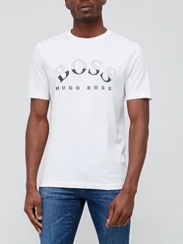 Image of Hugo Boss Athleisure Tee 1 Large Logo T-Shirt White Size M Men