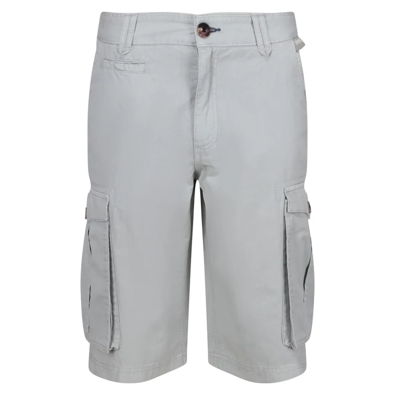 Image of Regatta Regatta Men 'Shorebay' Vintage Look Cargo Shorts in Silver Size: 34R Silver 34R Male 5063019658131