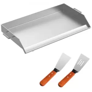 Image of VEVOR Square Grill Plate 36 x22 Inch Stainless Steel Griddle Flat Top Grill Tripple Burner Stove Griddle Flat Top Plate for Outdoor Triple Burner Stov
