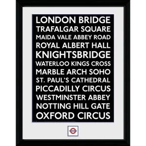 image of Transport For London Places 12" x 16" Framed Collector Print