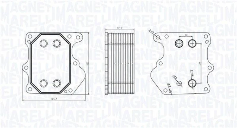 Image of MAGNETI MARELLI Engine oil cooler MAGNETI MARELLI 350300000500
