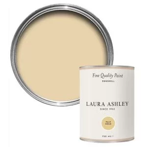 image of Laura Ashley Pale Gold Eggshell Emulsion Paint, 750Ml