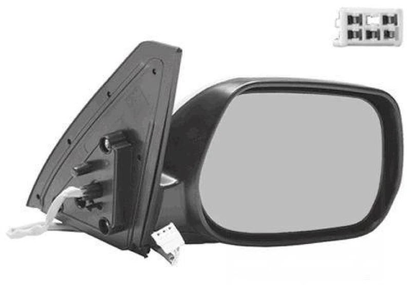 Image of VAN WEZEL 5377808 Wing mirror * HAGUS * Right, Heatable, primed Outside Mirror (50)