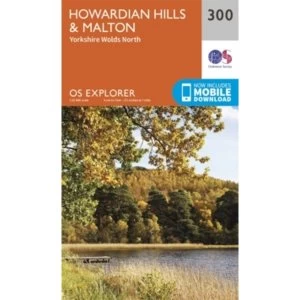 Image of Ordnance Survey Explorer 300 Howardian Hills & Malton Map With Digital Version