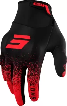 Image of Shot Drift Edge Motocross Gloves, black-red, Size 2XL, black-red, Size 2XL