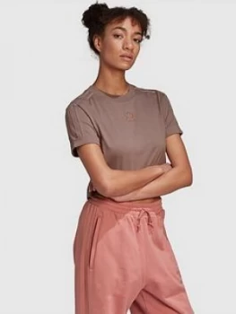 Image of Adidas Originals New Neutral Crop T-Shirt - Brown