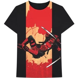 Image of Marvel Comics - Deadpool Samurai Mens Large T-Shirt - Black
