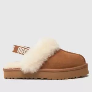 image of UGG Tan Funkette Girls Junior Slippers