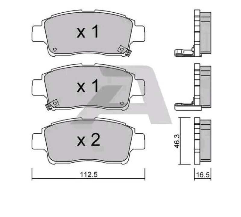 Image of AISIN Brake pad set AISIN BPTO-1916