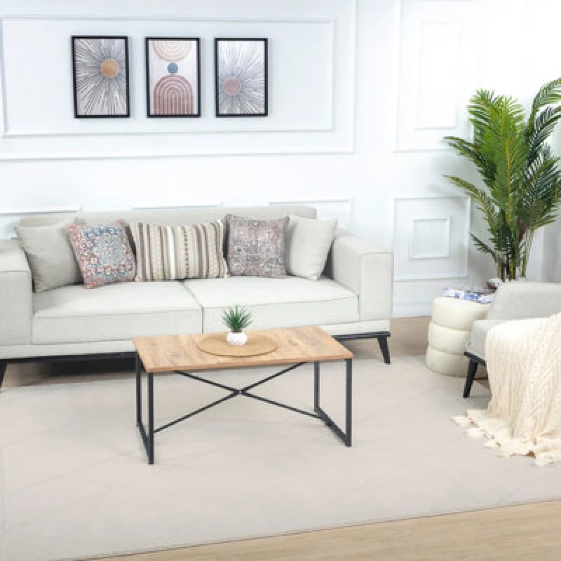 Image of Livabliss Berber Modern High Pile Off-White Hannah Area Rug 200 X 275cm - Easy Care, Non Shedding, Ideal For Living Room & Bedroom