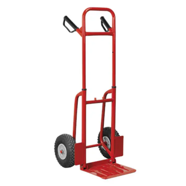 image of Sealey Sack Truck with Pneumatic Tyres 200kg Folding