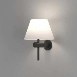 image of 1 Light Bathroom Wall Light Matt Black IP44, G9