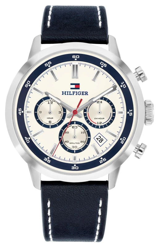 Image of Tommy Hilfiger 1710751 KENT Chronograph (43mm) White Dial / Watch