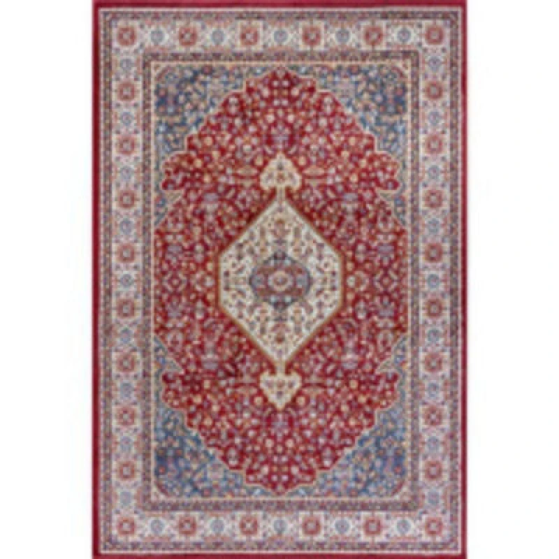 Image of THE RUGS Orient Low Pile Rug Medallion Design Synthetic Fibre 8mm Pile Size: 80cm x 240cm Multicolor Unisex 80cm x 240 cm