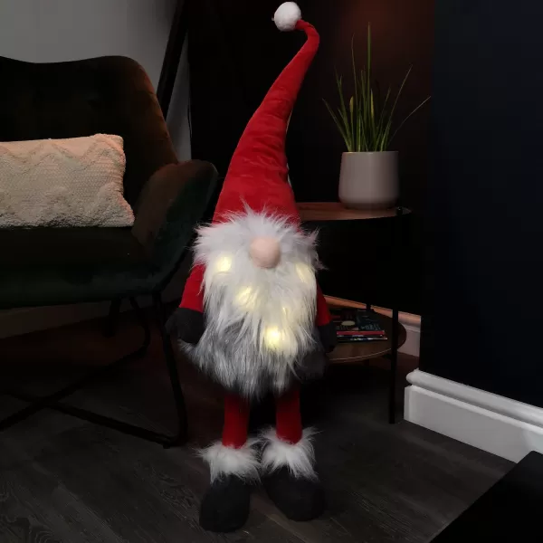 Image of 90cm Light up Standing Bobbly Glo-Bert Plush Christmas Gonk Decoration in Red