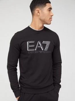 Image of Emporio Armani EA7 Visibility Logo Sweatshirt Black Size S Men