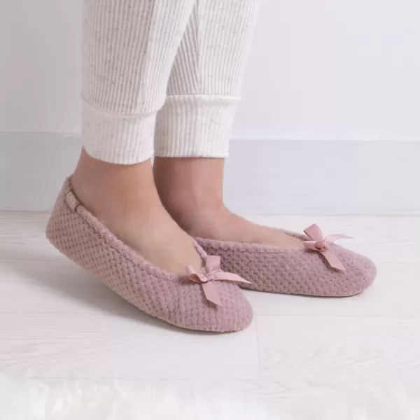 image of Isotoner Popcorn Ballet Slippers Pink