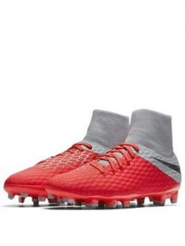 image of Nike Hypervenom Phantom III Dynamic Fit Firm Ground Football Boots Dark Grey Size 7 Men