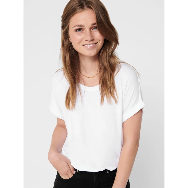 Image of Only Moster O-Neck Top - White White 8
