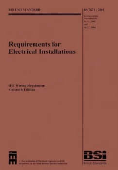 Image of Requirements for Electrical Installations by Institute of Electrical Engineers Paperback