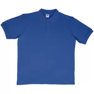 SG Mens Ring-Spun Cotton Short Sleeve Polo Shirt (L) (Royal)