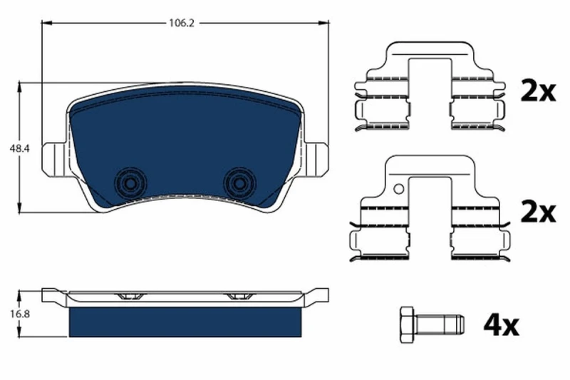Image of Brake pad set TRW GDB1685BTE