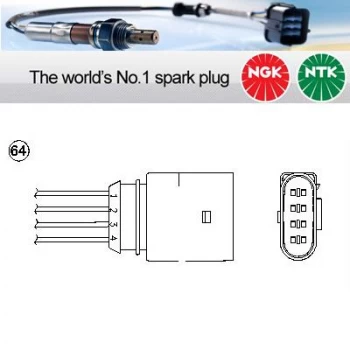 Image of 1x NGK NTK Oxygen O2 Lambda Sensor OZA457-EE2 OZA457EE2 (8738)
