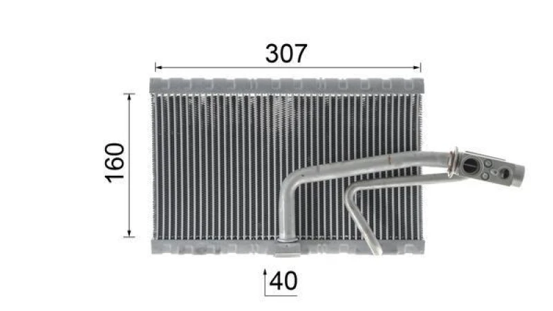 Image of MAHLE AE 114 000P Evaporator with expansion valve Evaporator,air conditioning (471)