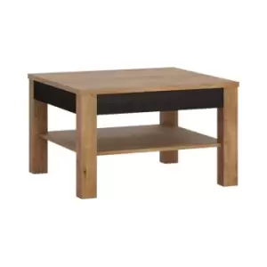 image of Havana Coffee Table In Lefkas Oak Effect With Matte Black Fronts