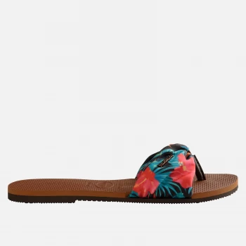 image of Havaianas Womens Saint Tropez Slide Sandals - Rust - UK 3/UK 4