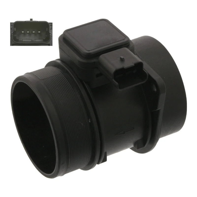 Image of FEBI BILSTEIN 37233 Mass air flow sensor with housing, Control Unit/Software must be trained/updated Plastic Air Mass Sensor (3926)