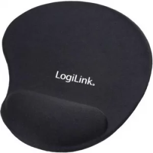 LogiLink ID0027 Mouse pad with wrist rest Ergonomic Black (W x H x D) 195 x 3 x 230 mm