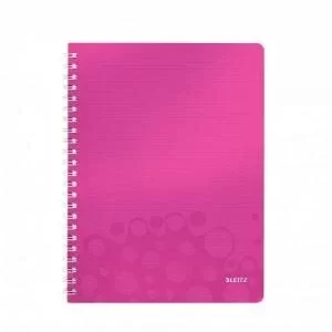 image of Leitz WOW Notebook A4 ruled, wirebound with Polypropylene cover 80