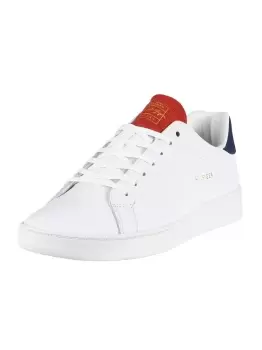 Image of Retro Court Cupsole Leather Trainers