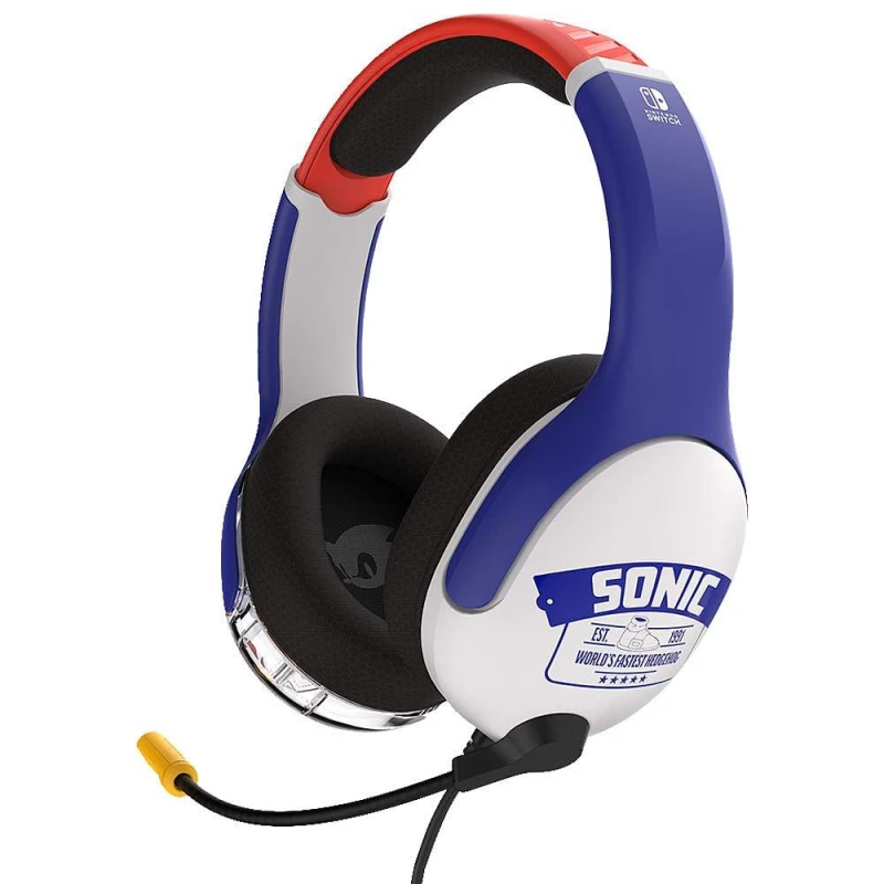 Image of PDP REALMz Wired Headset: Sonic Go Fast, For Nintendo Switch &...