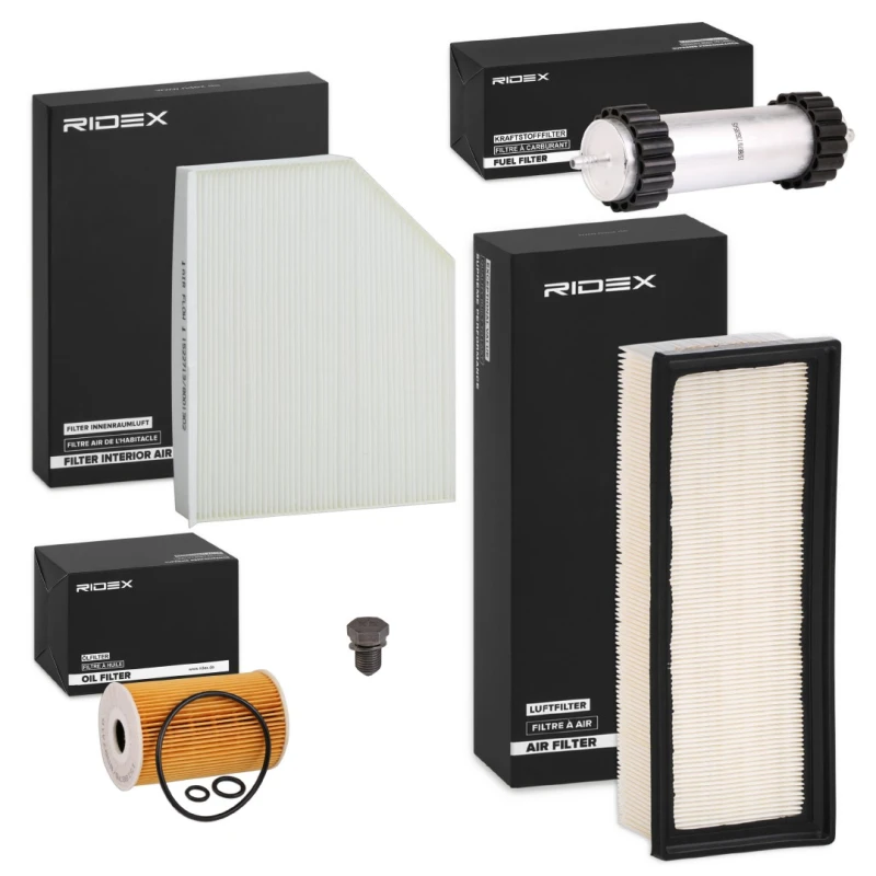 Image of RIDEX 4055F15404 Filter Set with gaskets/seals, with seal ring Filter Set (4055)