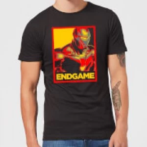 Image of Avengers Endgame Iron Man Poster Mens T-Shirt - Black