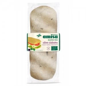 image of Amisa Organic Olive Ciabatta 180g