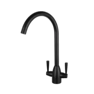 image of Enza Bronte Matt Black Kitchen Mixer Tap